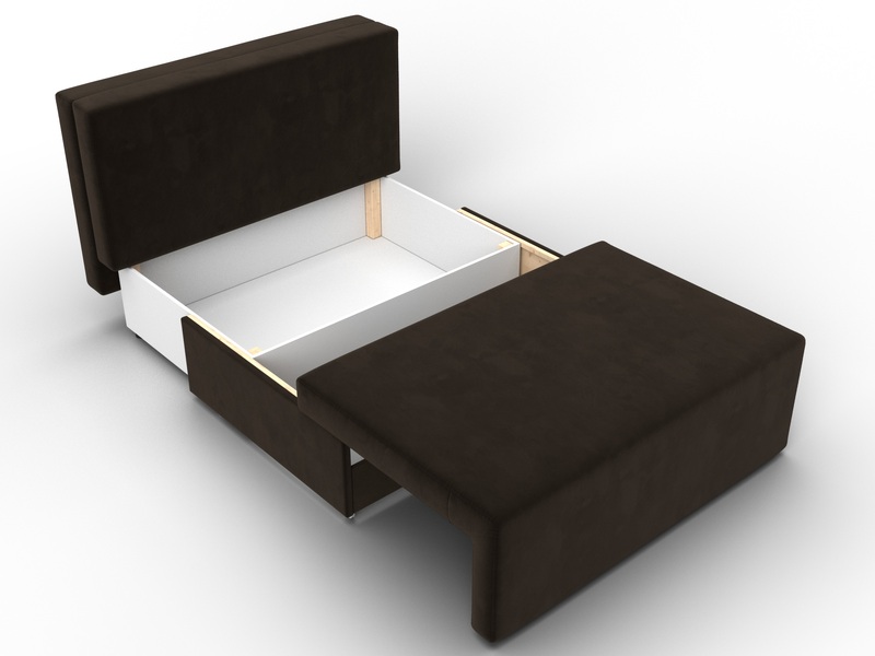 Диван прямой Лагуна, Микровельвет, Коричневый;Бежевый