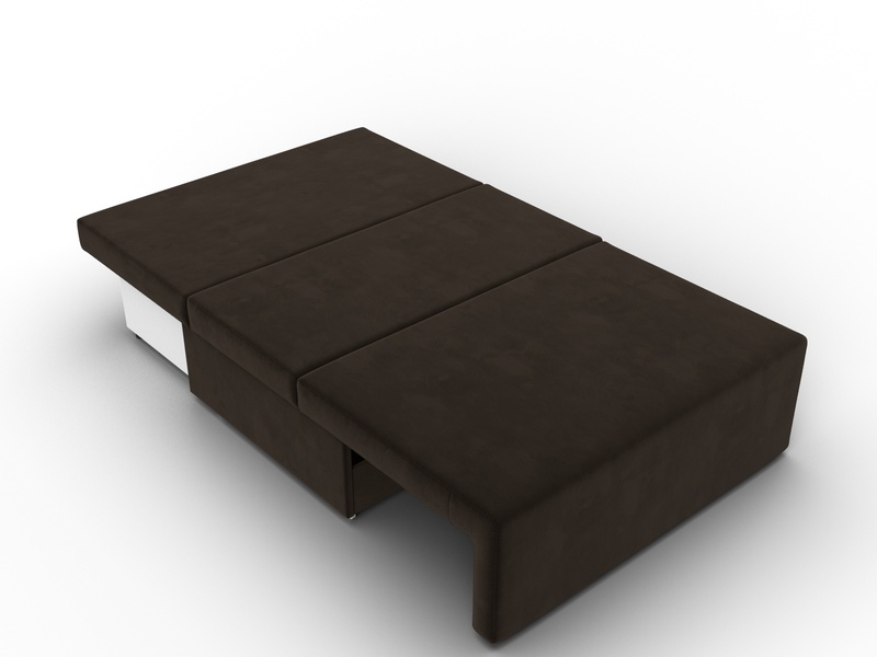 Диван прямой Лагуна, Микровельвет, Коричневый;Бежевый