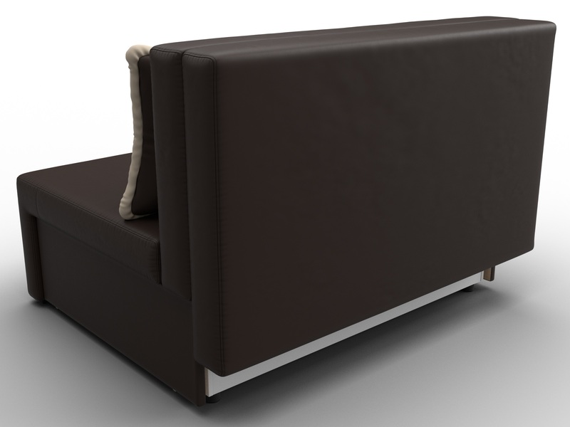 Диван прямой Лагуна, Экокожа, Коричневый;Бежевый