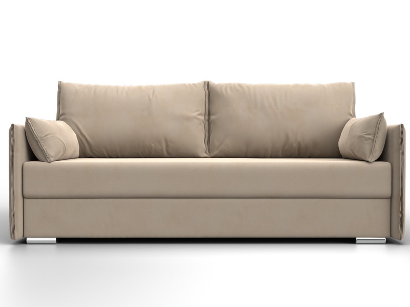 Диван прямой Сайгон, Велюр, SEVEN 729 бежевый