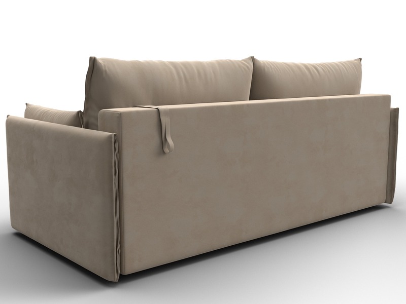 Диван прямой Сайгон, Велюр, SEVEN 729 бежевый