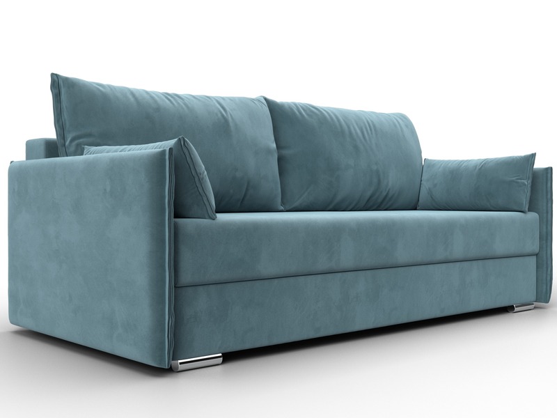 Диван прямой Сайгон, Велюр, SEVEN 113 бирюзовый