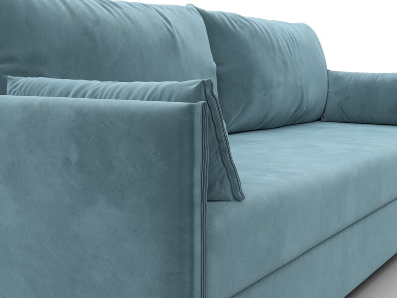 Диван прямой Сайгон, Велюр, SEVEN 113 бирюзовый