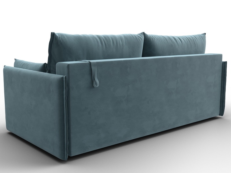 Диван прямой Сайгон, Велюр, SEVEN 113 бирюзовый