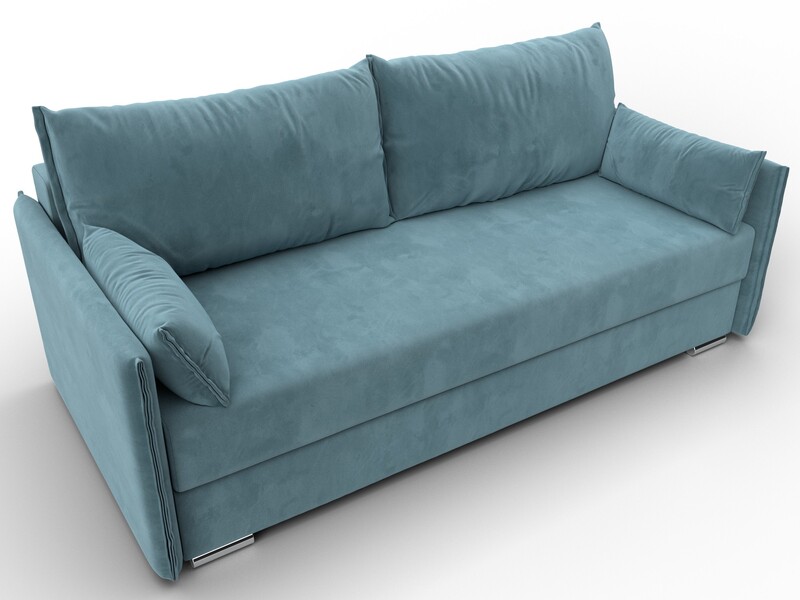 Диван прямой Сайгон, Велюр, SEVEN 113 бирюзовый