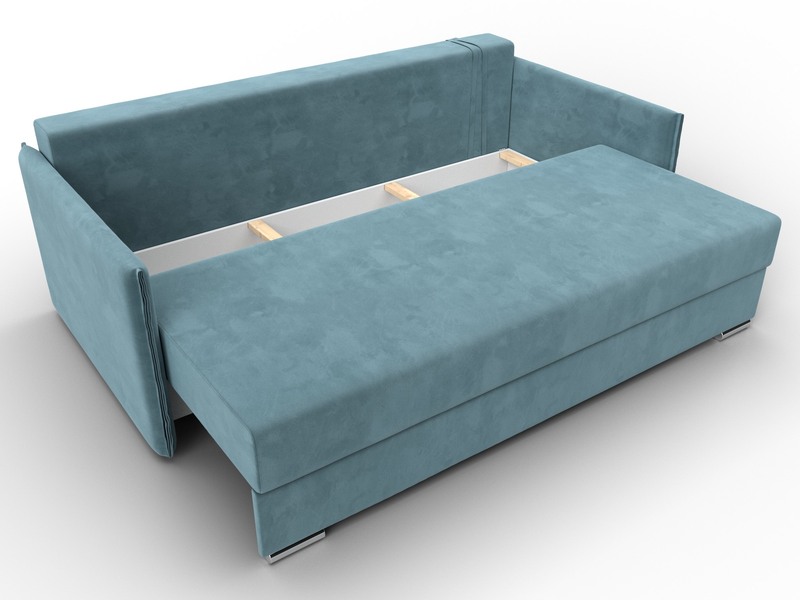 Диван прямой Сайгон, Велюр, SEVEN 113 бирюзовый