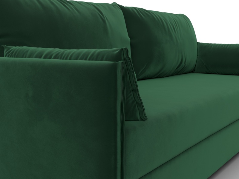 Диван прямой Сайгон, Велюр, SEVEN 626 зеленый