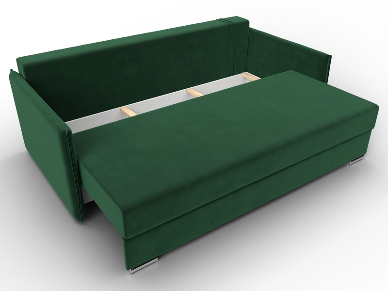 Диван прямой Сайгон, Велюр, SEVEN 626 зеленый