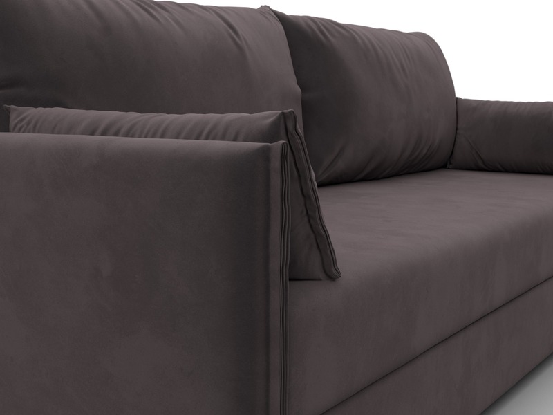 Диван прямой Сайгон, Велюр, SEVEN 727 коричневый