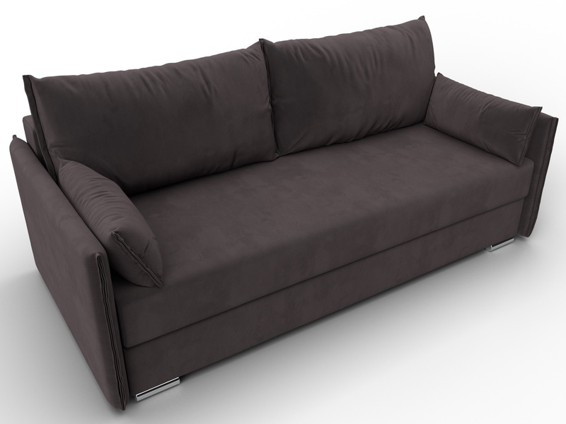 Диван прямой Сайгон, Велюр, SEVEN 727 коричневый