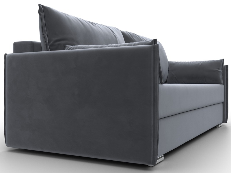 Диван прямой Сайгон, Велюр, SEVEN 17 серый