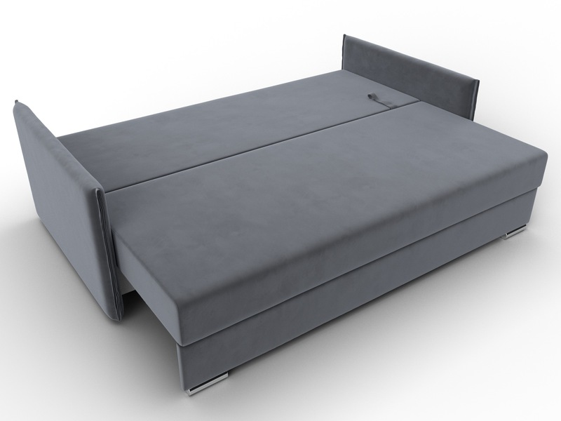 Диван прямой Сайгон, Велюр, SEVEN 17 серый