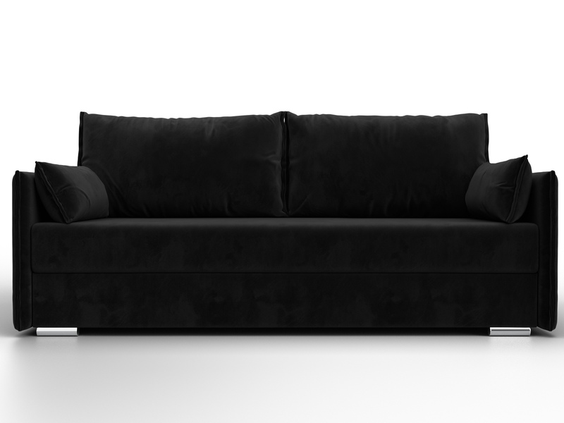 Диван прямой Сайгон, Велюр, SEVEN 35 черный