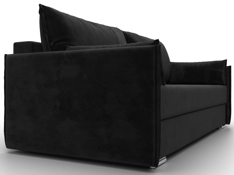 Диван прямой Сайгон, Велюр, SEVEN 35 черный