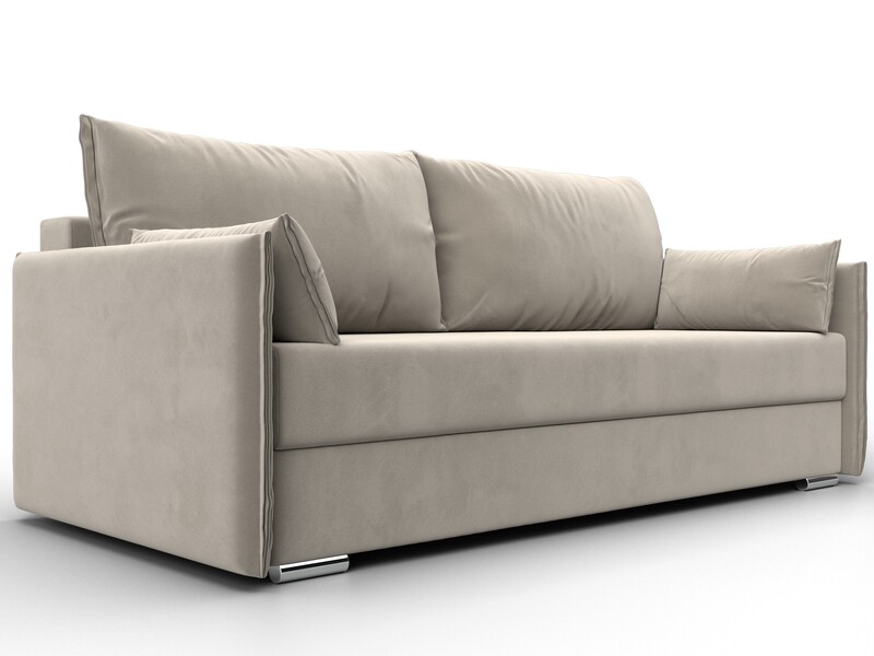 Диван прямой Сайгон, Микровельвет, Бежевый