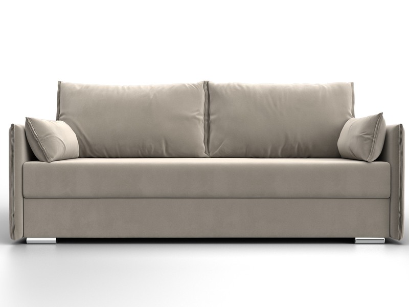 Диван прямой Сайгон, Микровельвет, Бежевый