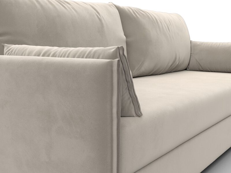 Диван прямой Сайгон, Микровельвет, Бежевый