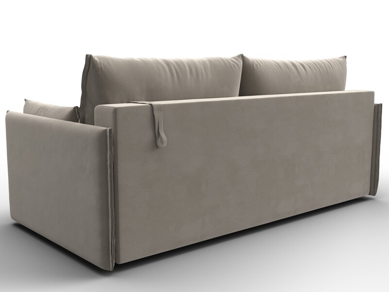 Диван прямой Сайгон, Микровельвет, Бежевый