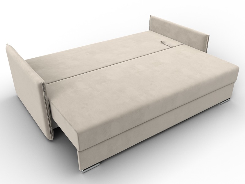 Диван прямой Сайгон, Микровельвет, Бежевый