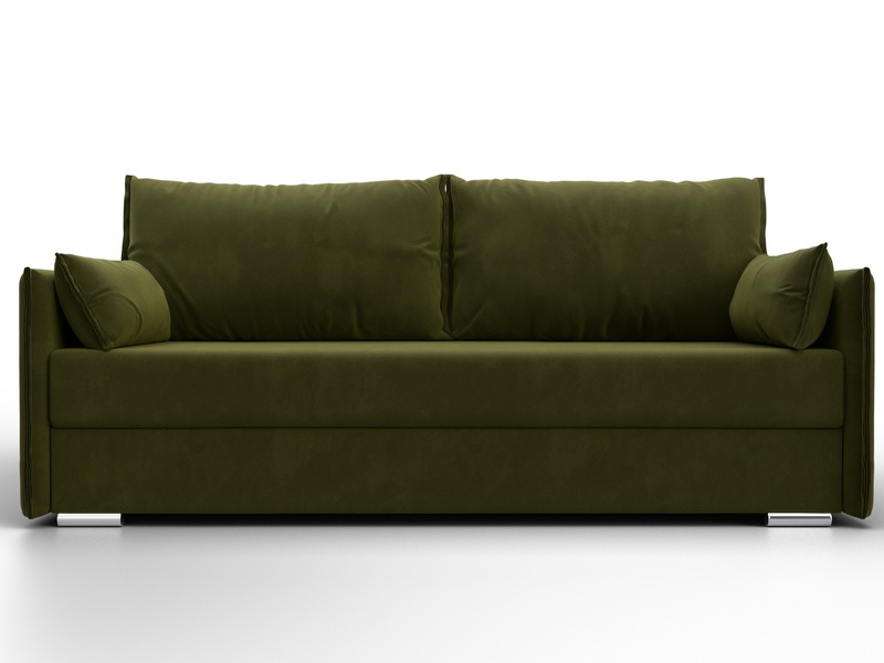 Диван прямой Сайгон, Микровельвет, Зеленый