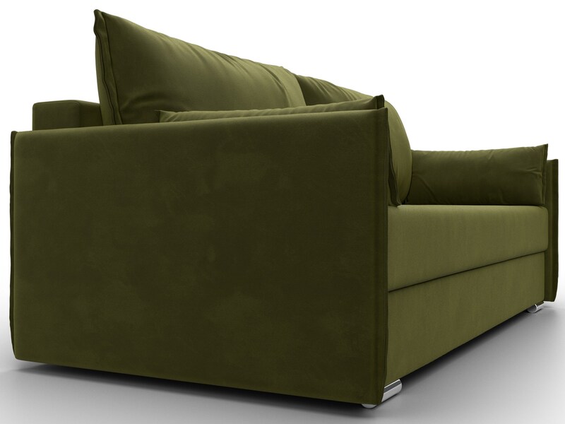 Диван прямой Сайгон, Микровельвет, Зеленый