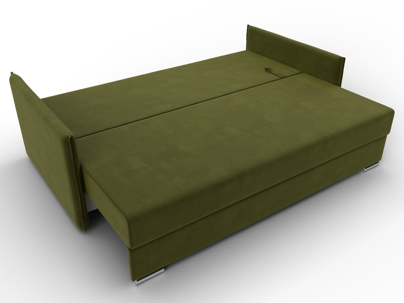 Диван прямой Сайгон, Микровельвет, Зеленый