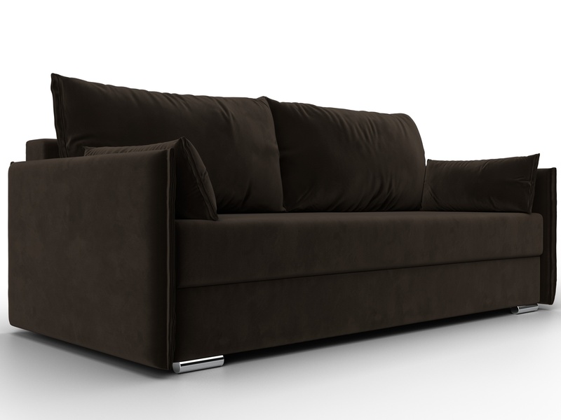 Диван прямой Сайгон, Микровельвет, Коричневый