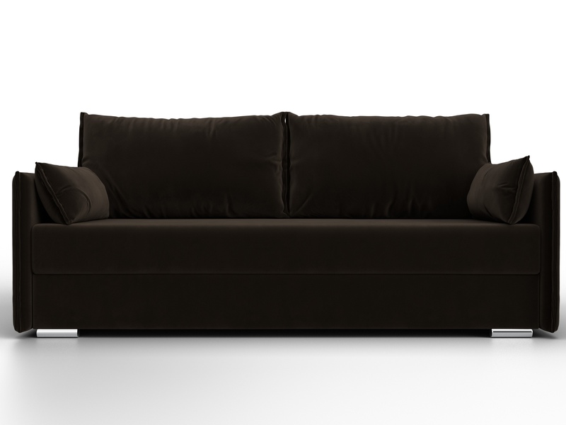Диван прямой Сайгон, Микровельвет, Коричневый