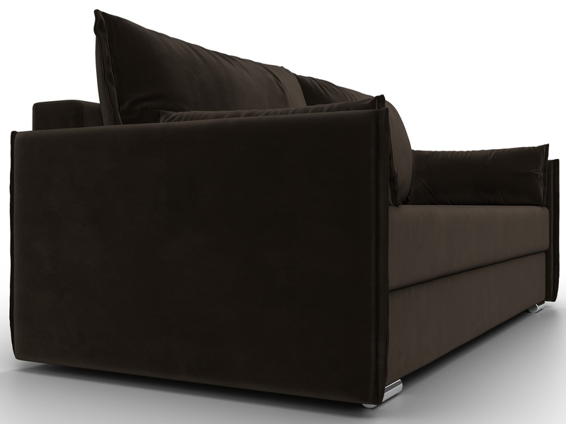 Диван прямой Сайгон, Микровельвет, Коричневый