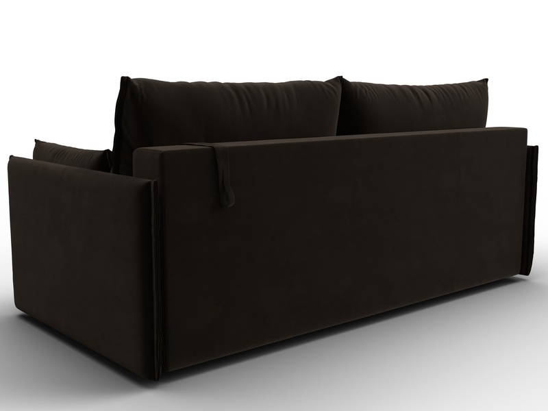 Диван прямой Сайгон, Микровельвет, Коричневый