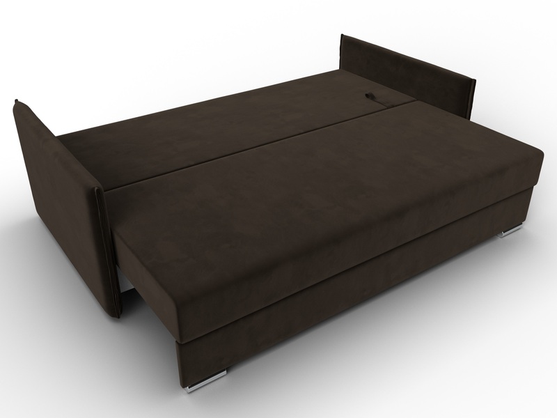 Диван прямой Сайгон, Микровельвет, Коричневый