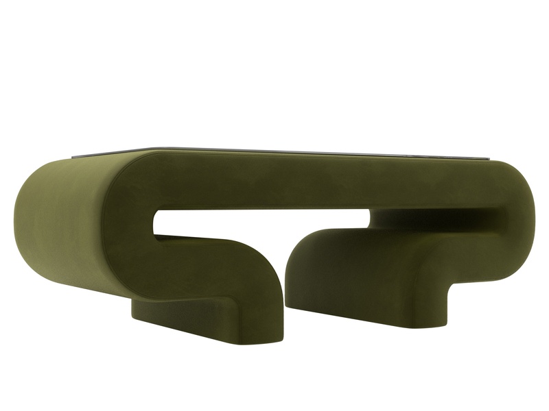 Стол Волна, Микровельвет, Зеленый