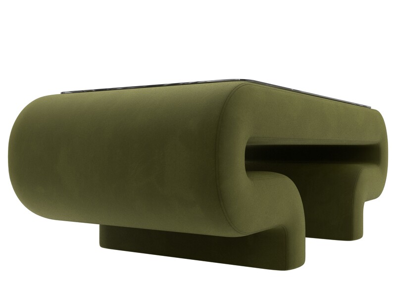 Стол Волна, Микровельвет, Зеленый