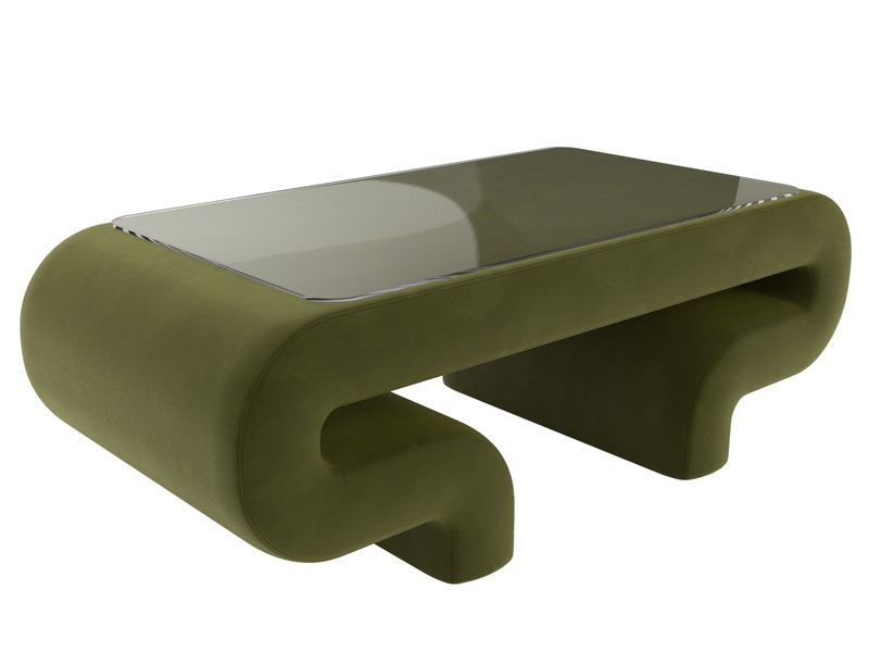 Стол Волна, Микровельвет, Зеленый