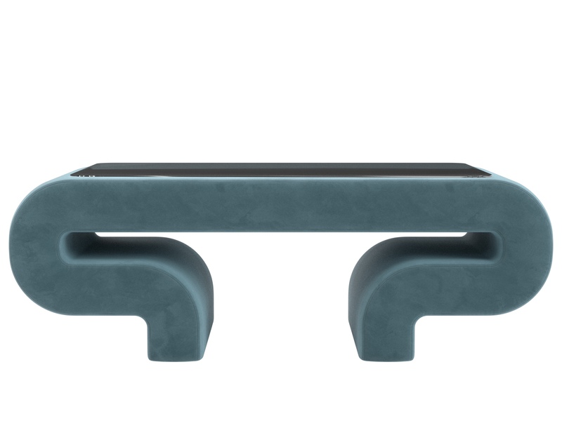 Стол Волна, Велюр, SEVEN 113 бирюзовый