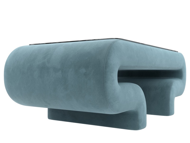 Стол Волна, Велюр, SEVEN 113 бирюзовый