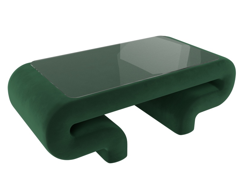 Стол Волна, Велюр, SEVEN 626 зеленый