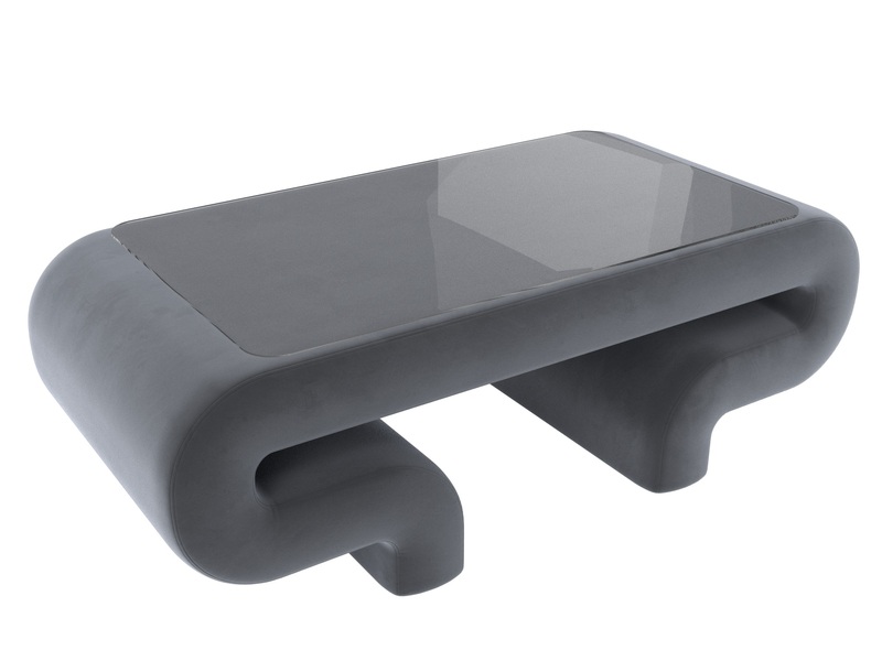 Стол Волна, Велюр, SEVEN 17 серый