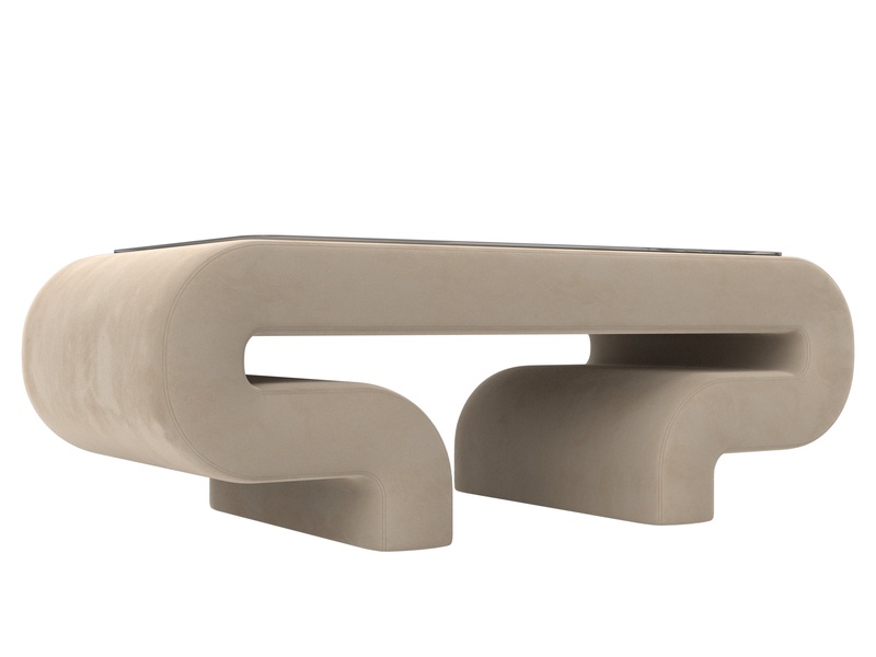 Стол Волна, Велюр, SEVEN 729 бежевый