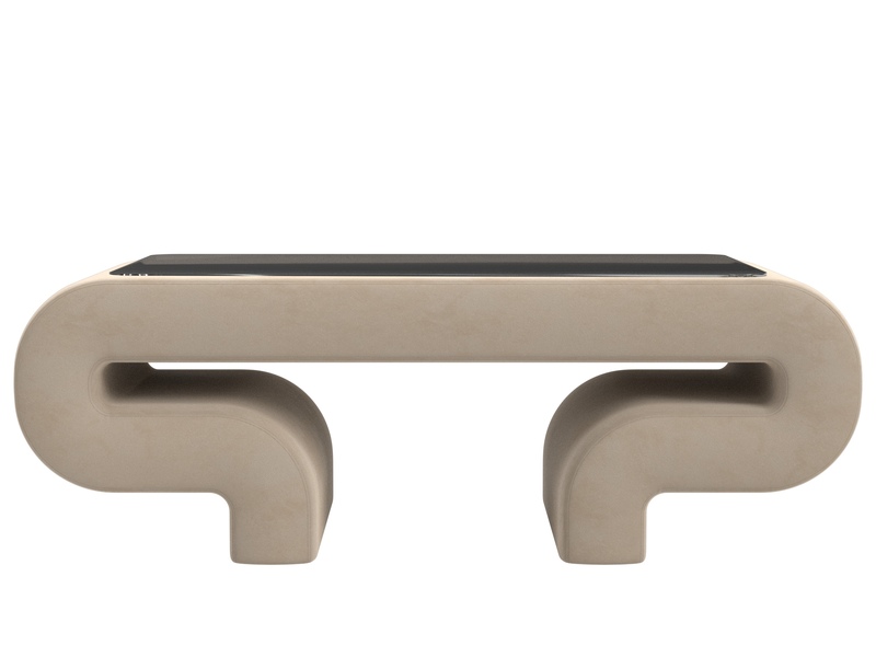 Стол Волна, Велюр, SEVEN 729 бежевый