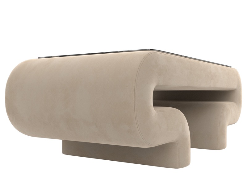 Стол Волна, Велюр, SEVEN 729 бежевый