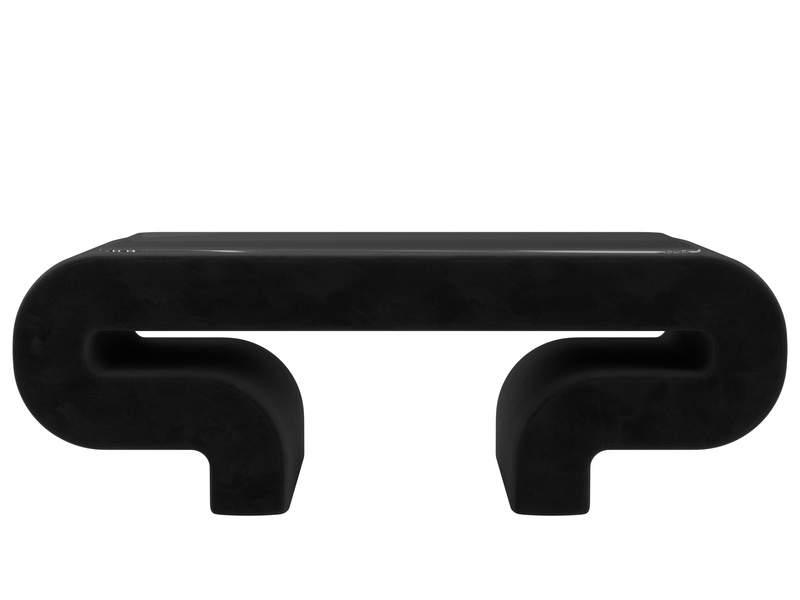 Стол Волна, Велюр, SEVEN 35 черный