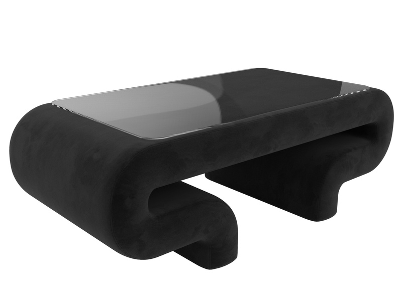 Стол Волна, Велюр, SEVEN 35 черный