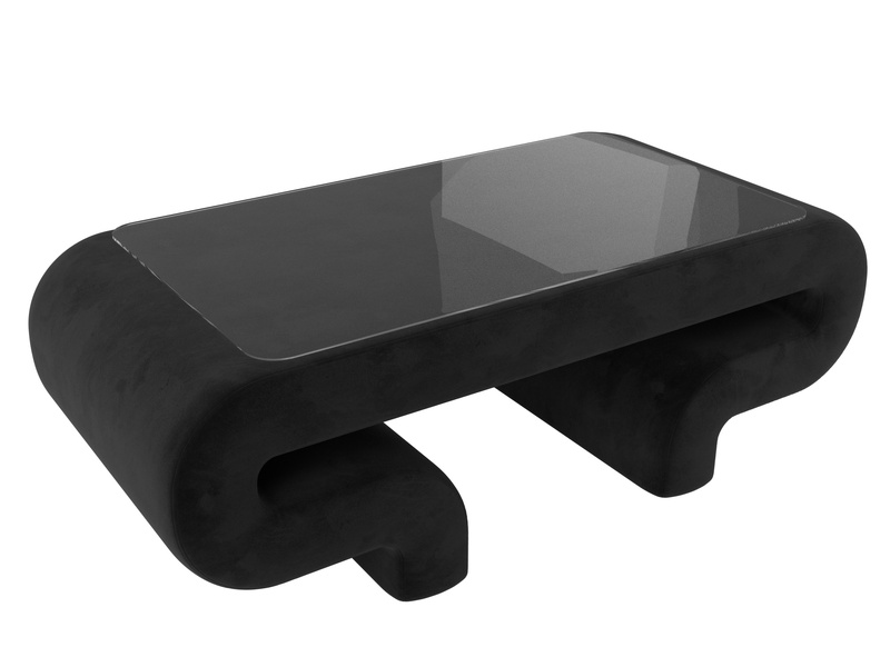 Стол Волна, Велюр, SEVEN 35 черный