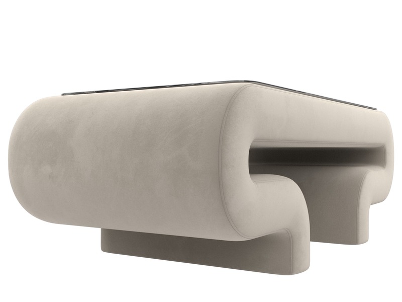 Стол Волна, Микровельвет, Бежевый