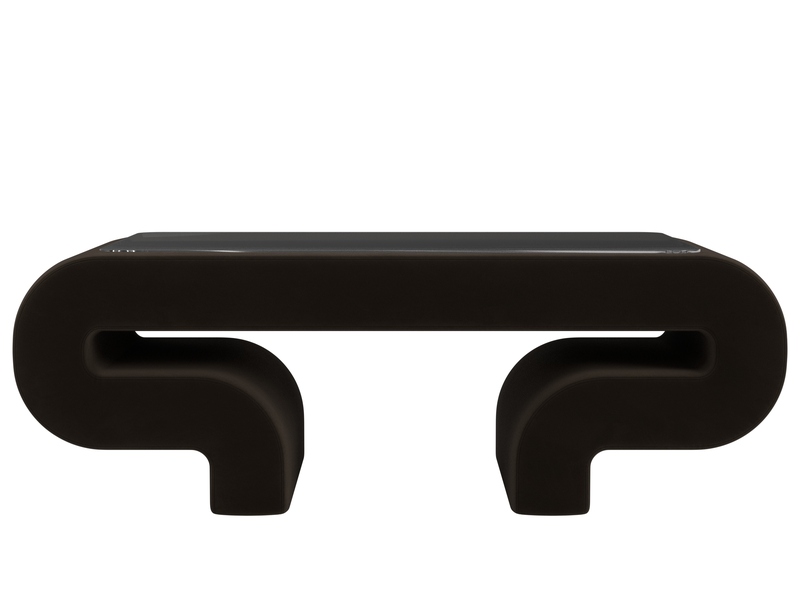 Стол Волна, Микровельвет, Коричневый