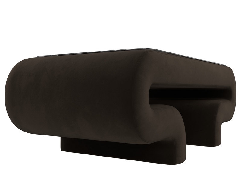 Стол Волна, Микровельвет, Коричневый