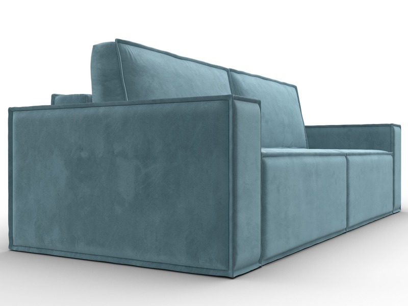 Диван прямой Куба, Велюр, SEVEN 113 бирюзовый