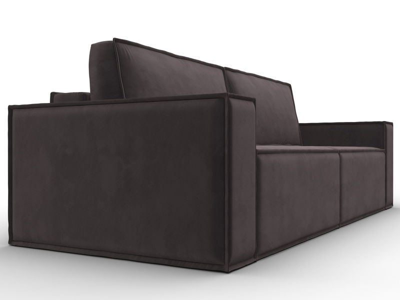 Диван прямой Куба, Велюр, SEVEN 727 коричневый