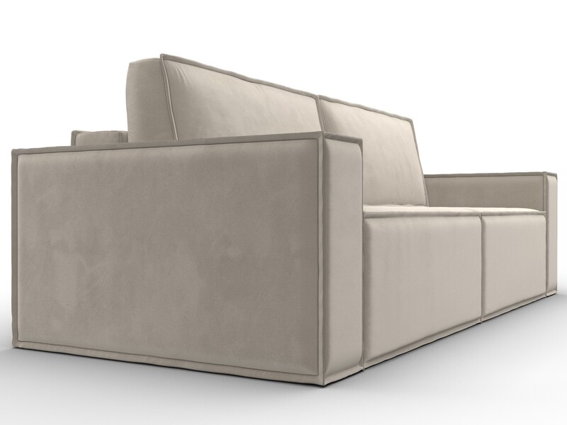 Диван прямой Куба, Микровельвет, Бежевый